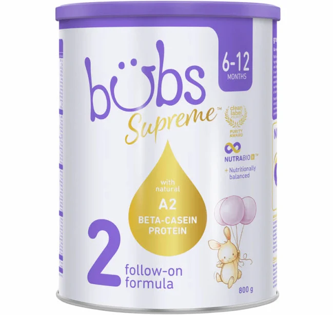 Bubs Australia Supreme A2 бета-казеин тэжээл 2-р үе 800г